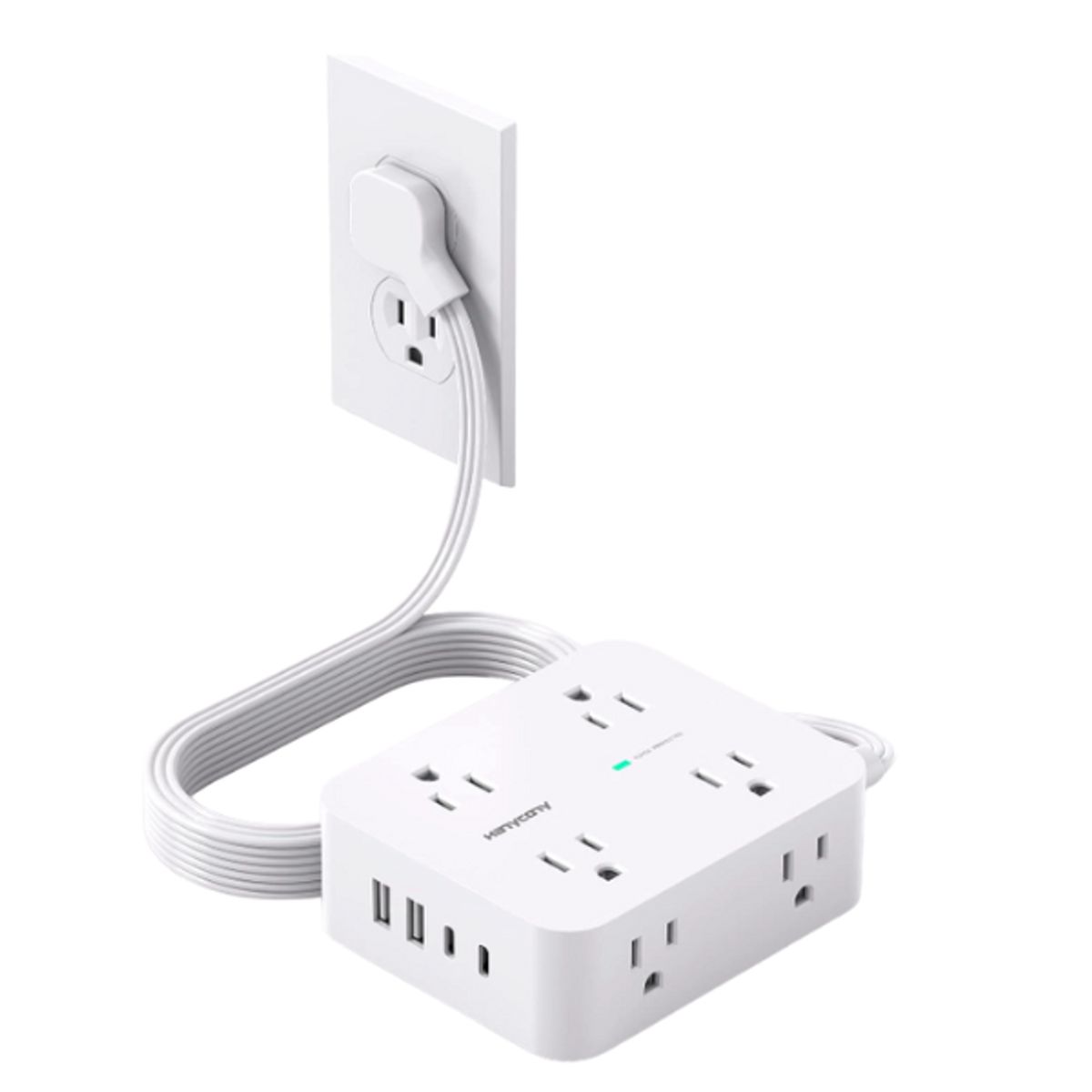 GENERICO - Estacion de Carga con protector de sobretensiones puertos 4 usb y 8 Ac