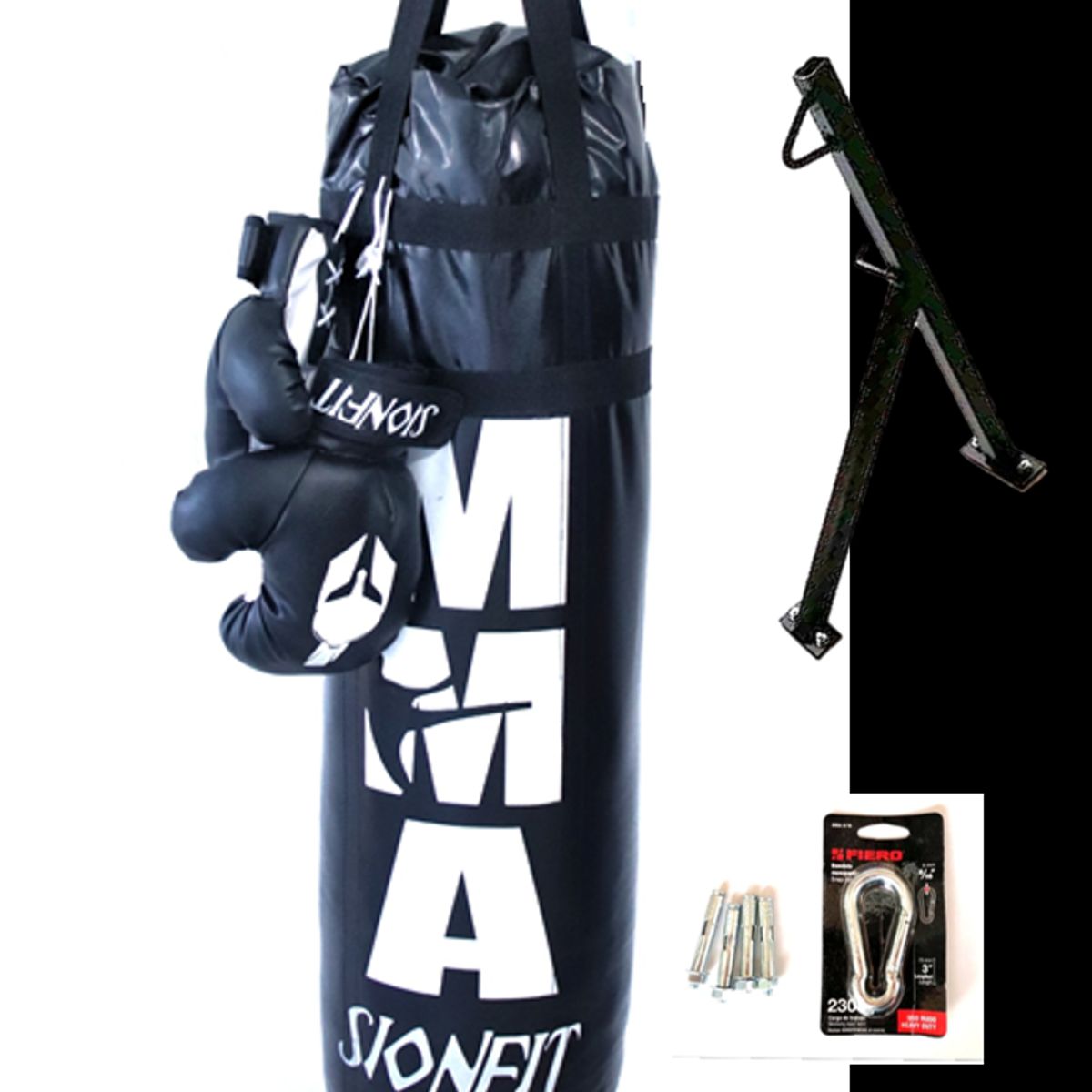 SIONFIT - PAR DE GUANTES BOX SACO RELLENOSOPORTE NEGRO
