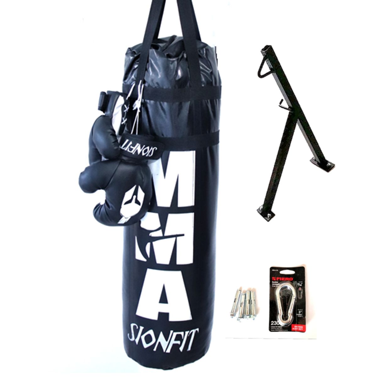 SIONFIT - PAR DE GUANTES BOX SACO RELLENOSOPORTE NEGRO