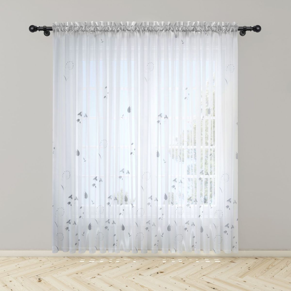 ADVANCE - Cortina Flower en Velo Muselina 3 mts x 2.10 mts Entero