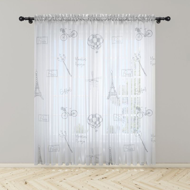 ADVANCE - Cortina Eiffel en Velo Muselina 3 mts x 2.10 mts Entero
