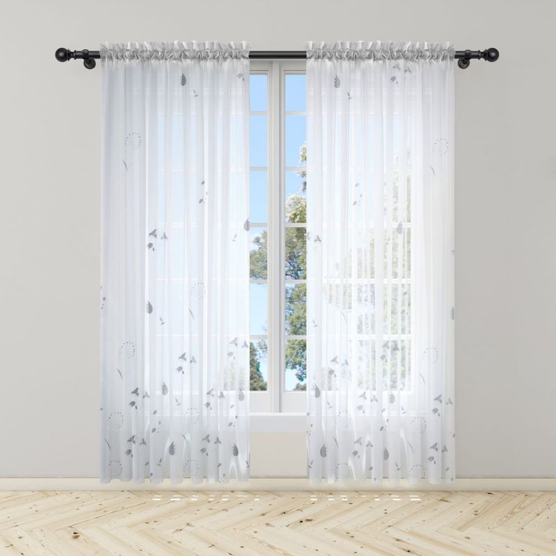 ADVANCE - Cortina Flower en Velo Muselina 3 mts x 2.10 mts Dividido