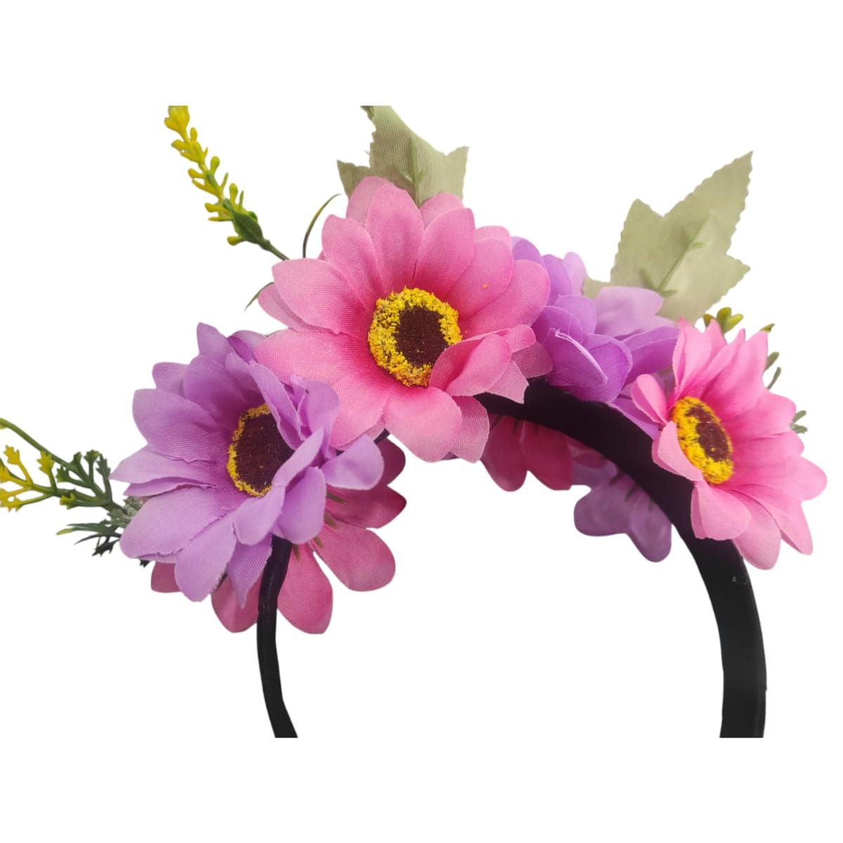 GENERICO - Diadema Frida Kahlo Flores Artificiales Coloridas Decoracion