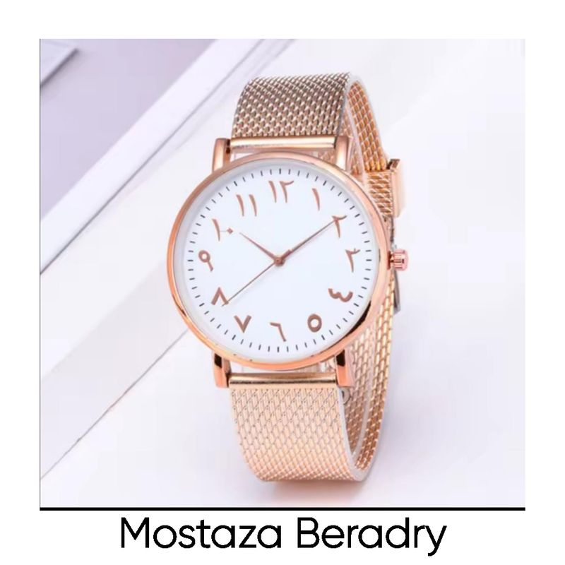 GENERICO - HERMOSO RELOJ CUARZO ROSA PULCERA DE SILICONA NUMEROS ARABES