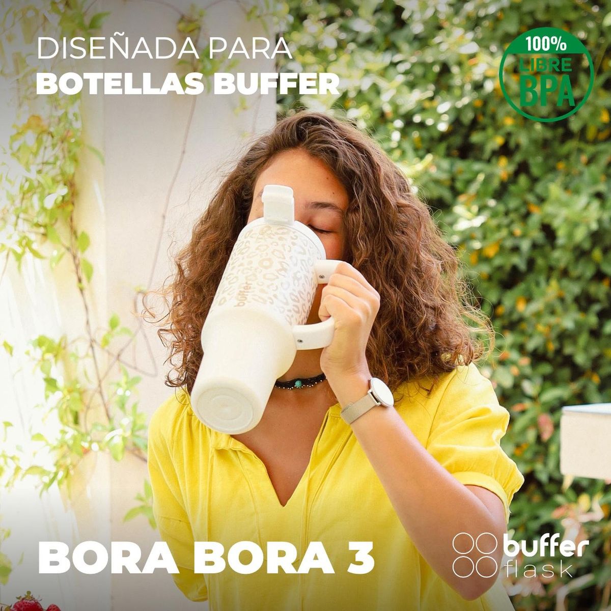 BUFFER FLASK - Tapa Repuesto Buffer Modelo Bora Bora 3 - Blanco
