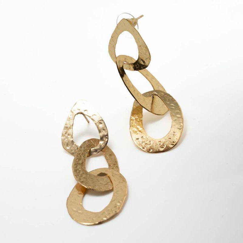 ENIGMA - Aretes Glamurosa Dorado Para Mujer_.