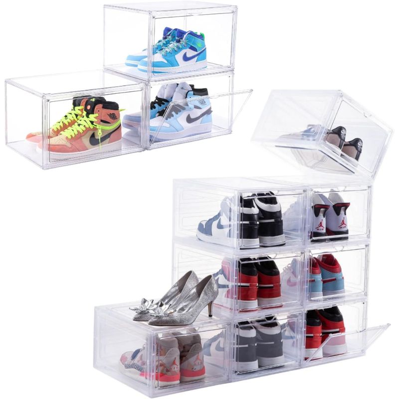 GENERICO - Set de 6 Cajas Transparentes para Zapatos Modelo YH6626-6