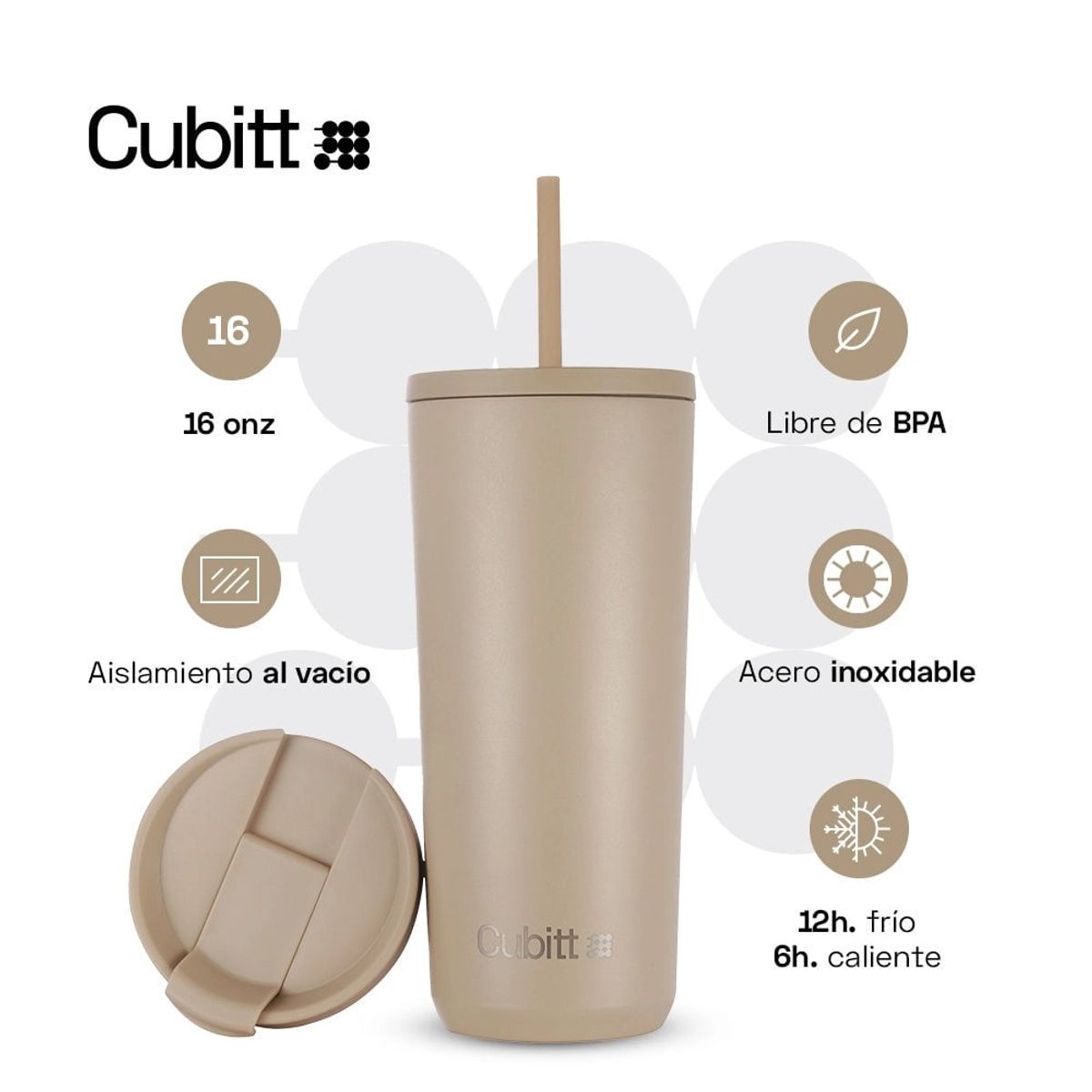 CUBITT - Termo Deportivo Cubitt Travel Mug Sand