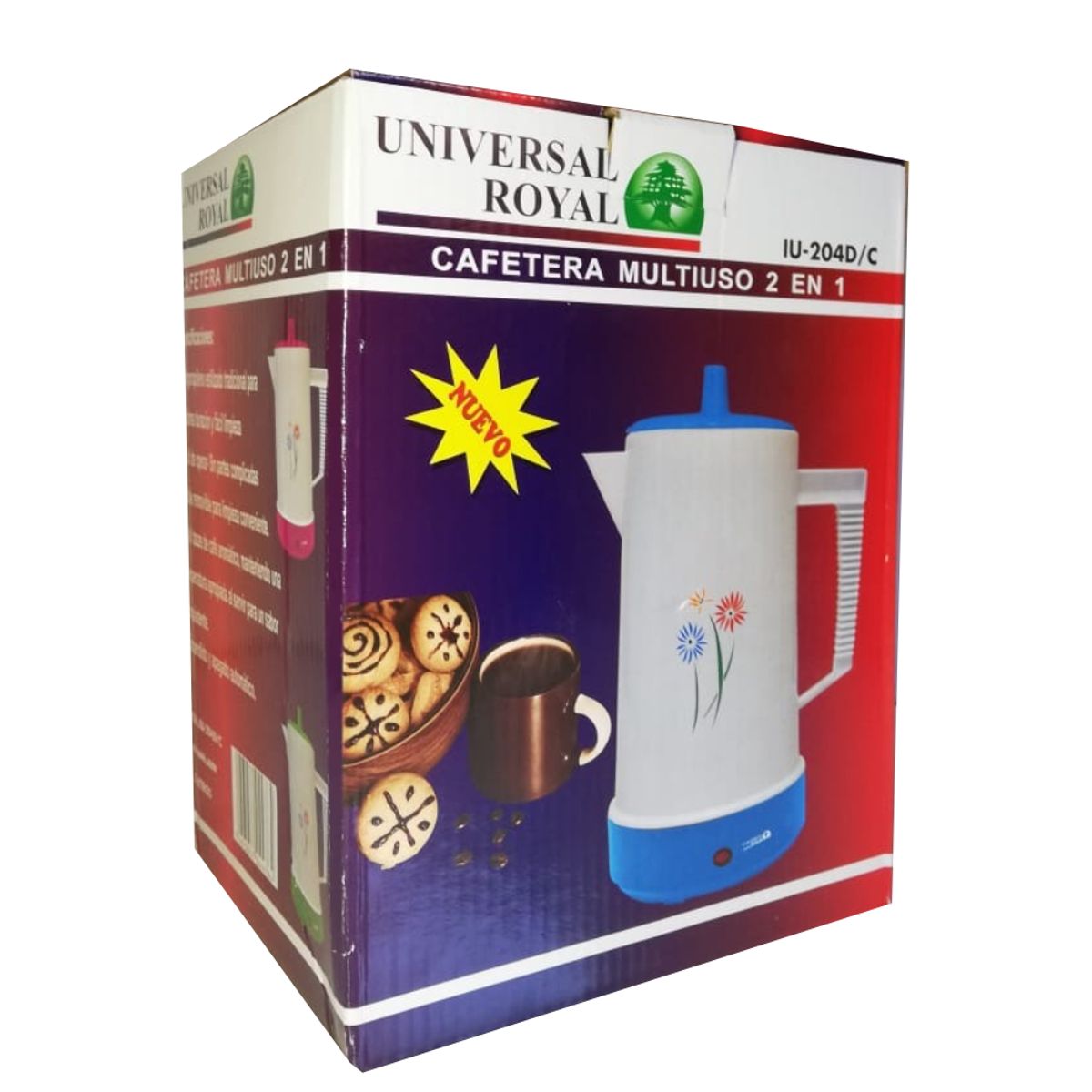 GENERICO - Cafetera Eléctrica Universal Royal Multiusos 1.5 Lts Blanca