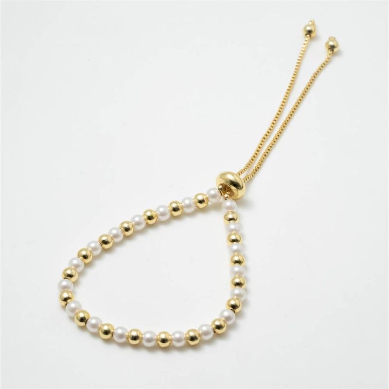 ENIGMA - Pulsera Mari con Perla Dorado Para Mujer_.
