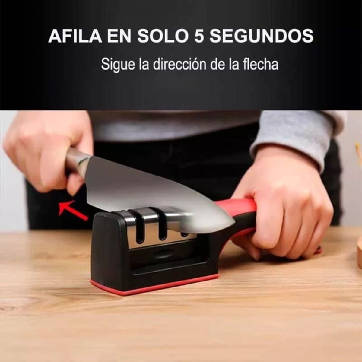 SKY - Afilador De Cuchillos Acero Y Cerámica 3 Etapas