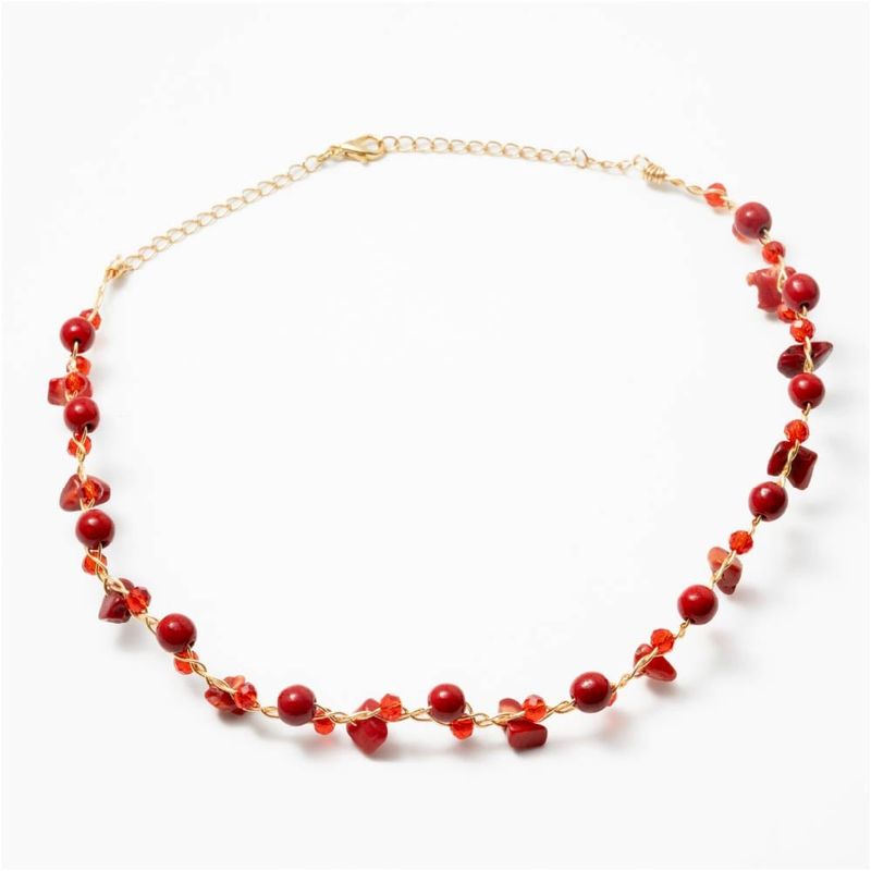 ENIGMA - Collar Choker Retro con Piedras Naturales Dorado Para Mujer_.