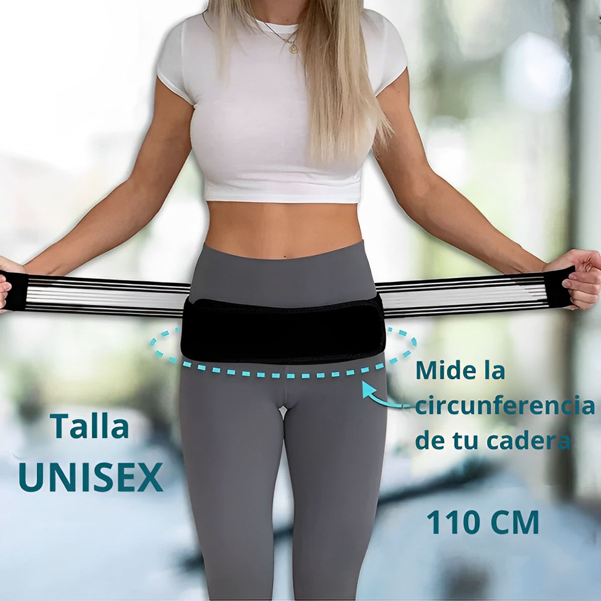 MILOPTS - Cinturón Ciática para el Dolor de Espalda Pelvis Cadera Lumbar 140cm