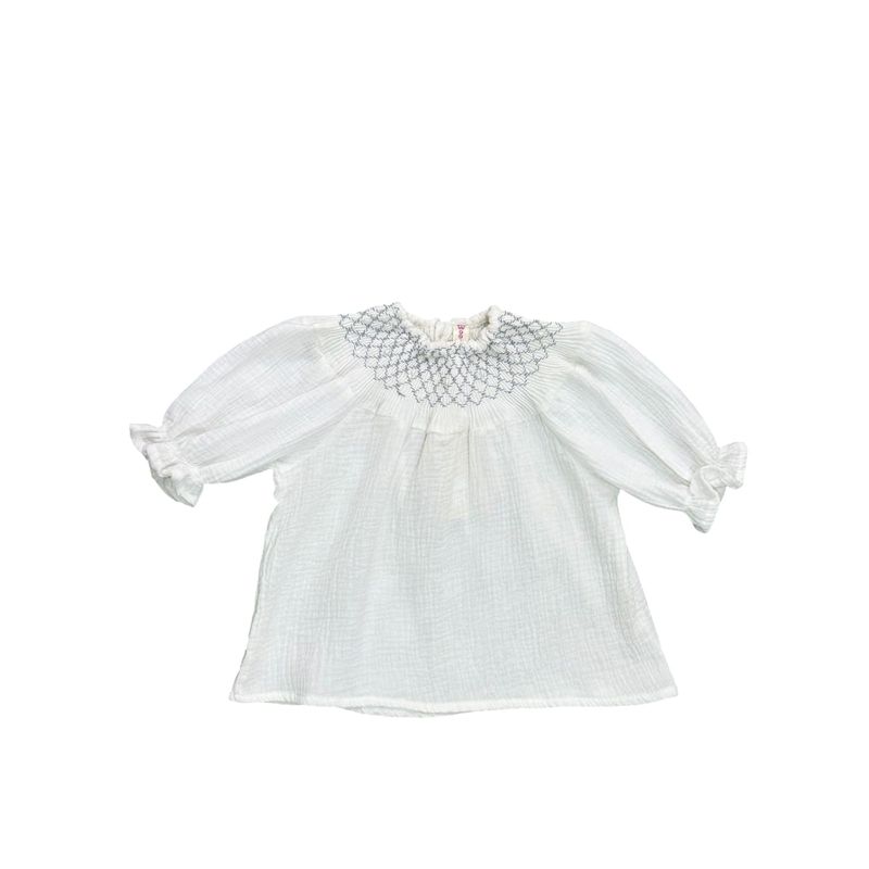 WOONKIE - Camisa cuello nido de abeja