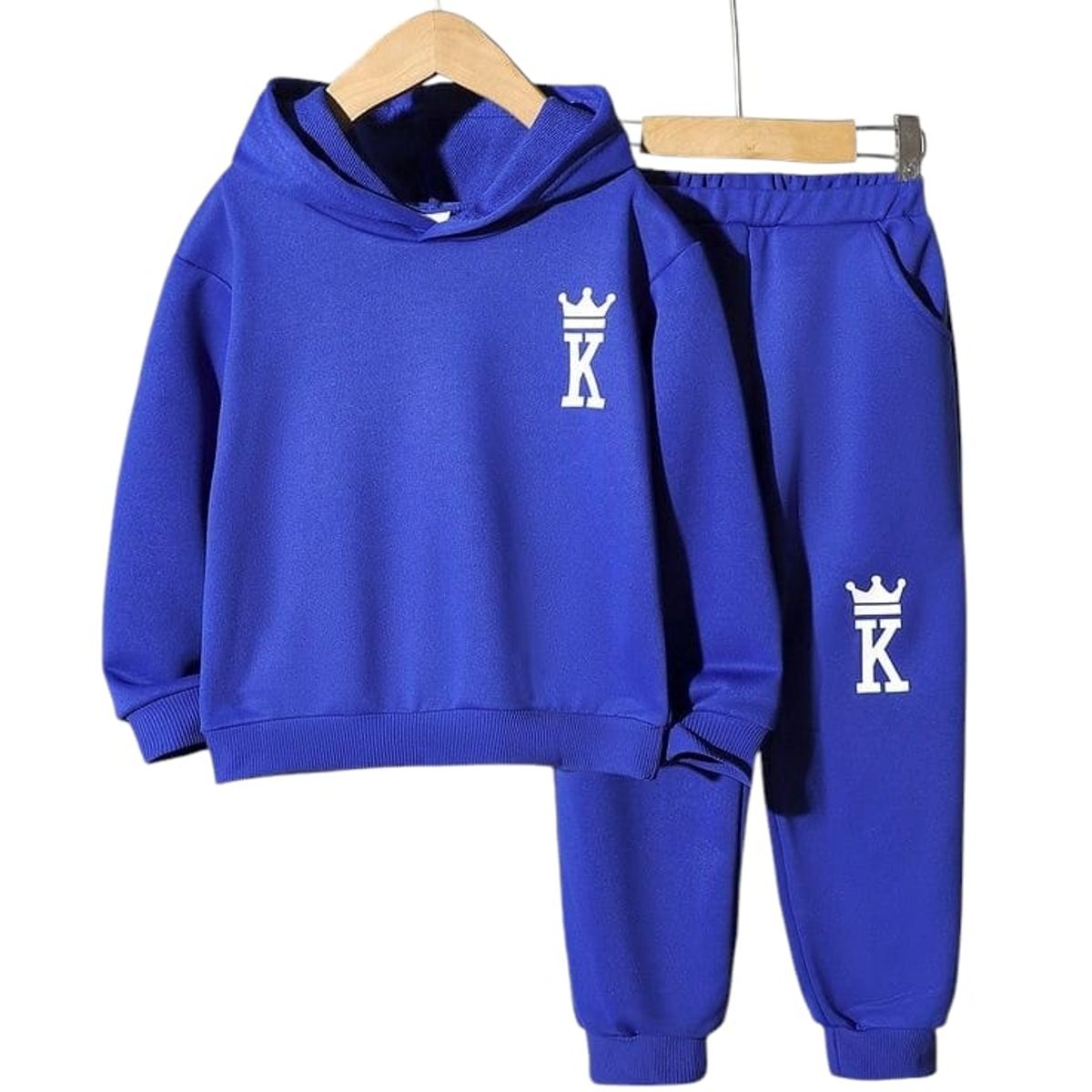 URBAN PLUS - conjunto hombre y niño sudadera azul rey