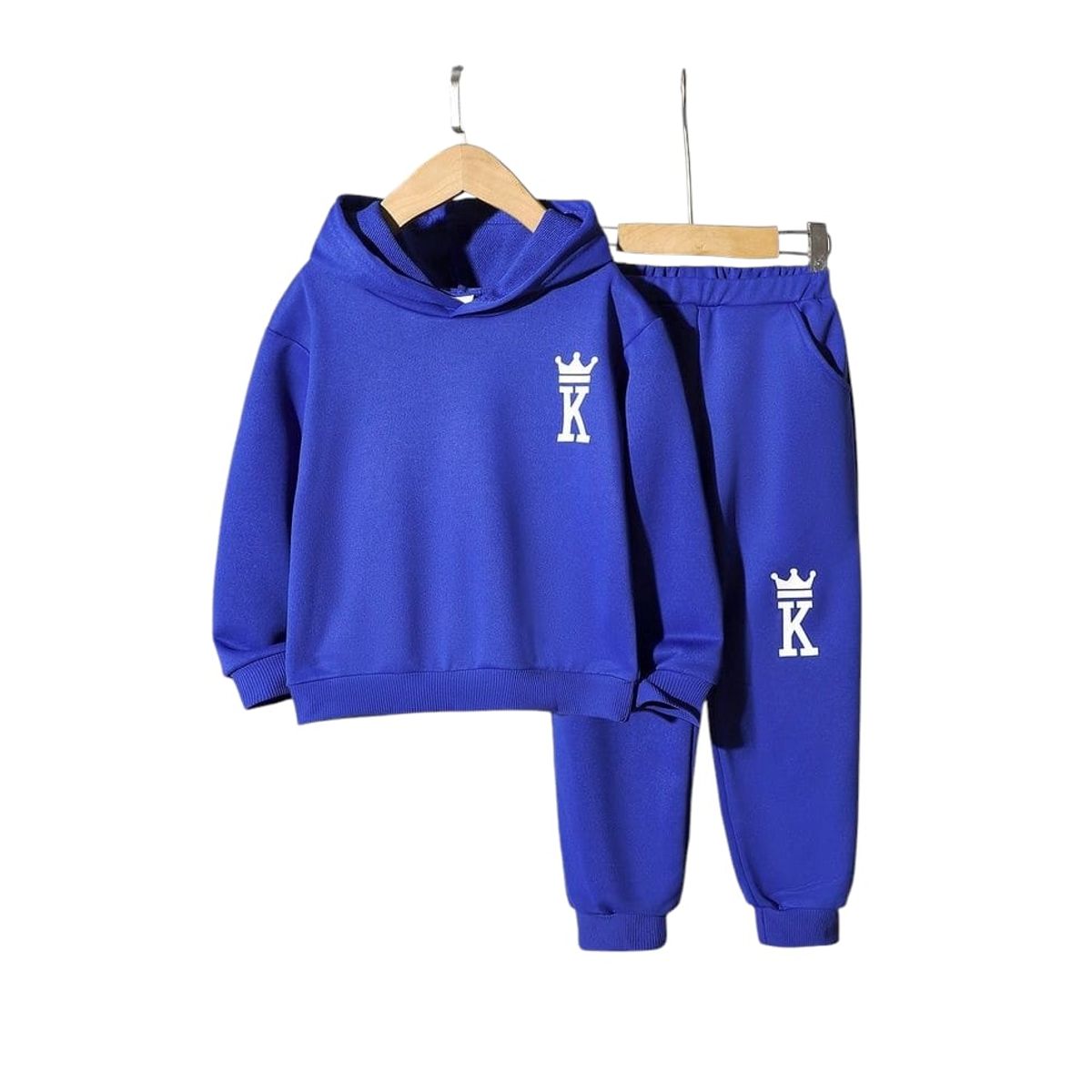 URBAN PLUS - conjunto hombre y niño sudadera azul rey