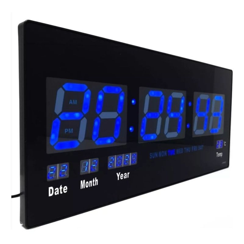 GENERICO - Reloj de pared reloj Digital Inteligente 45cm azul  En Español
