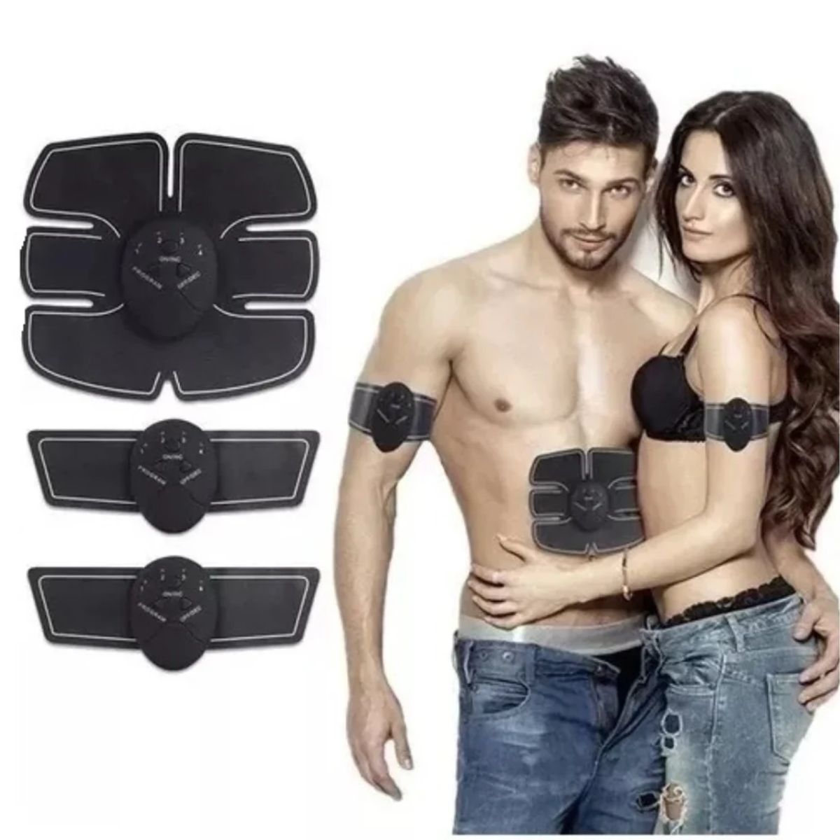 SMART FIT - Gimnasia Pasiva 3 en 1 Electrodos Abdomen Brazos