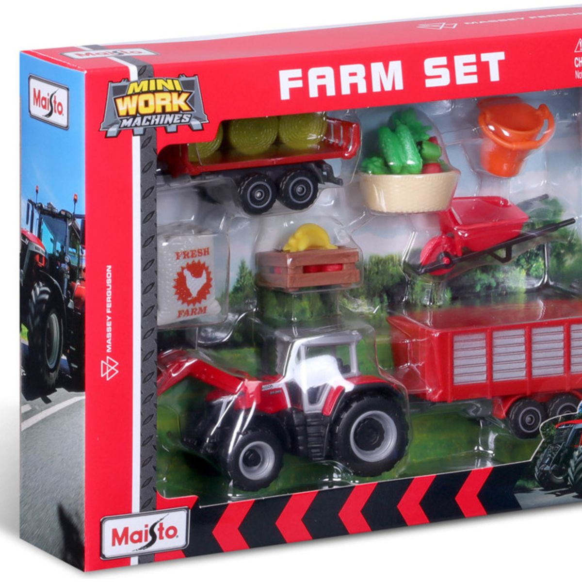MAISTO - Set De Granja Y Maquinas De Trabajo Diecast Maisto Original