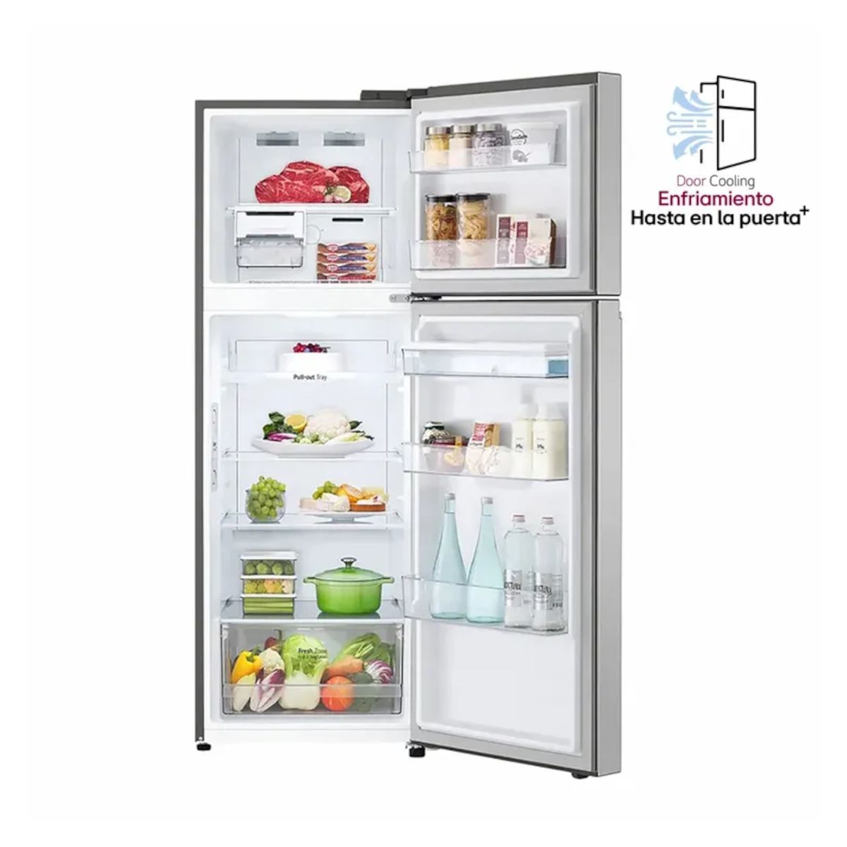 LG - Nevera LG Congelador superior 334 lt Silver VT34WGPXAP