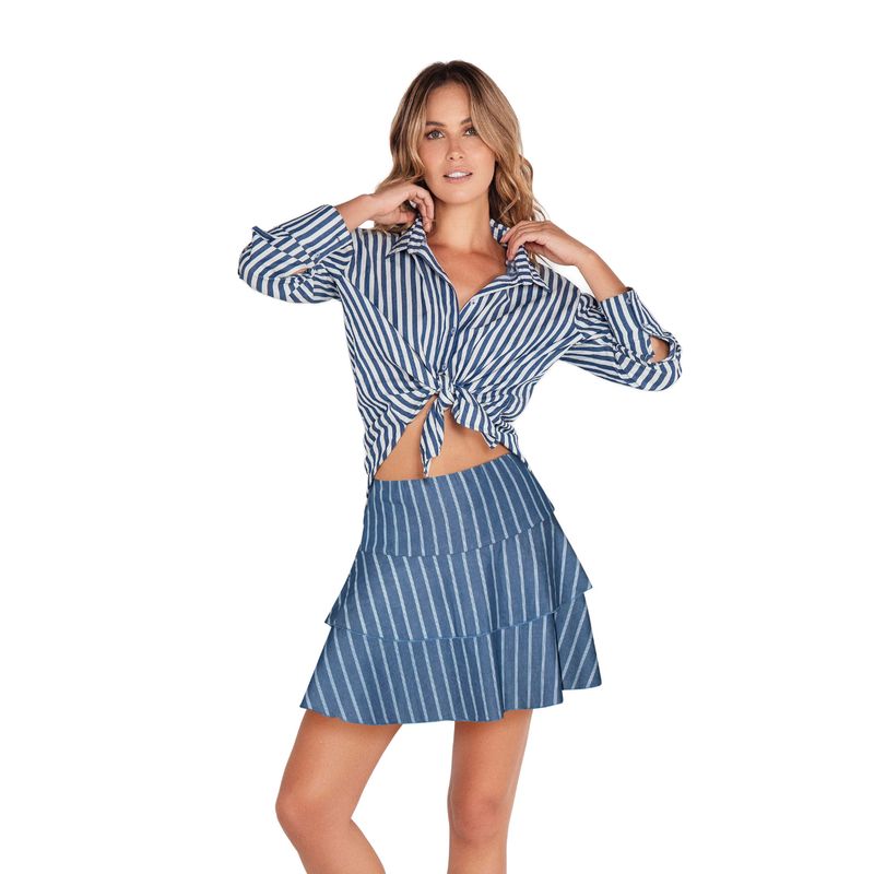 FIORY - FALDA CORTA  AZUL FIORY F103