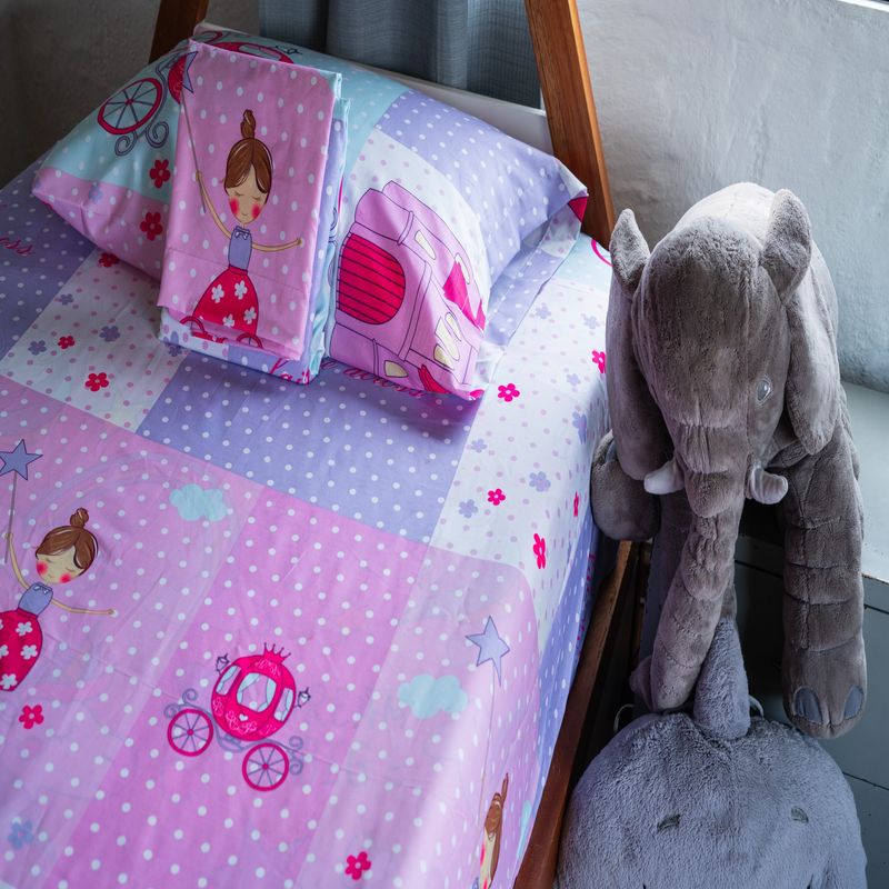 GENERICO - juego de sabanas microfibra infantil estampado princesa  Sologar