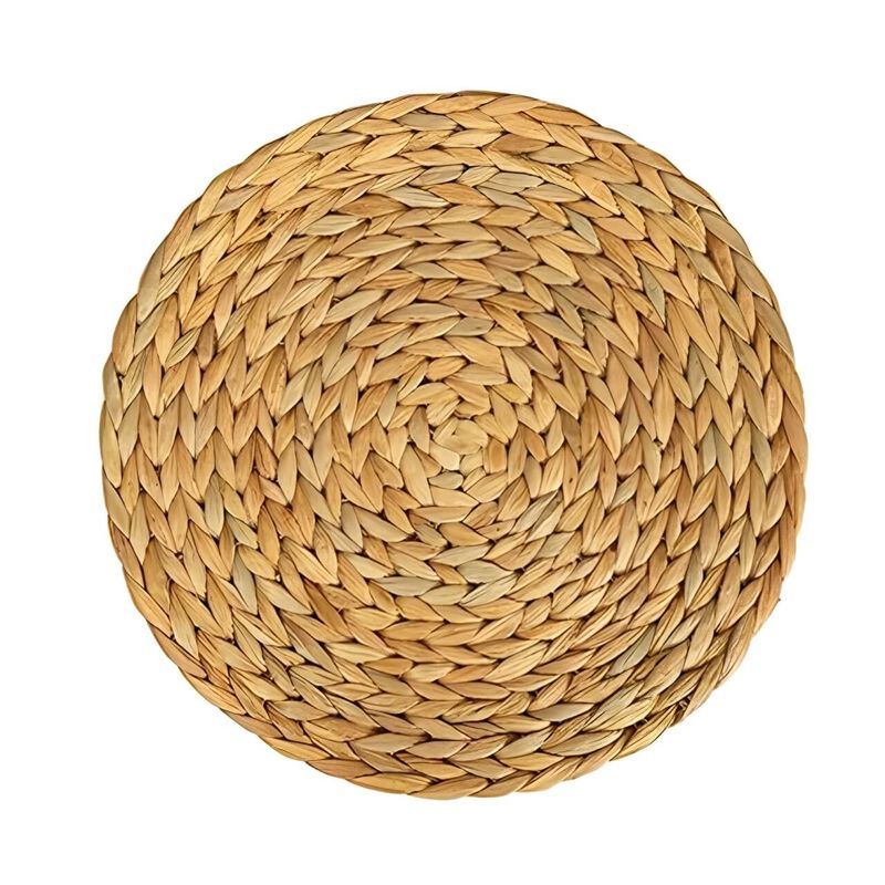 GENERICO - Individual Tejido En Mimbre Diseño Circular 34cm Marrón