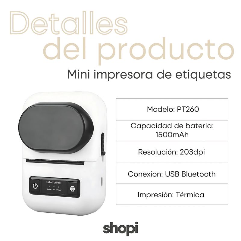 GENERICO - Mini impresora de etiquetas