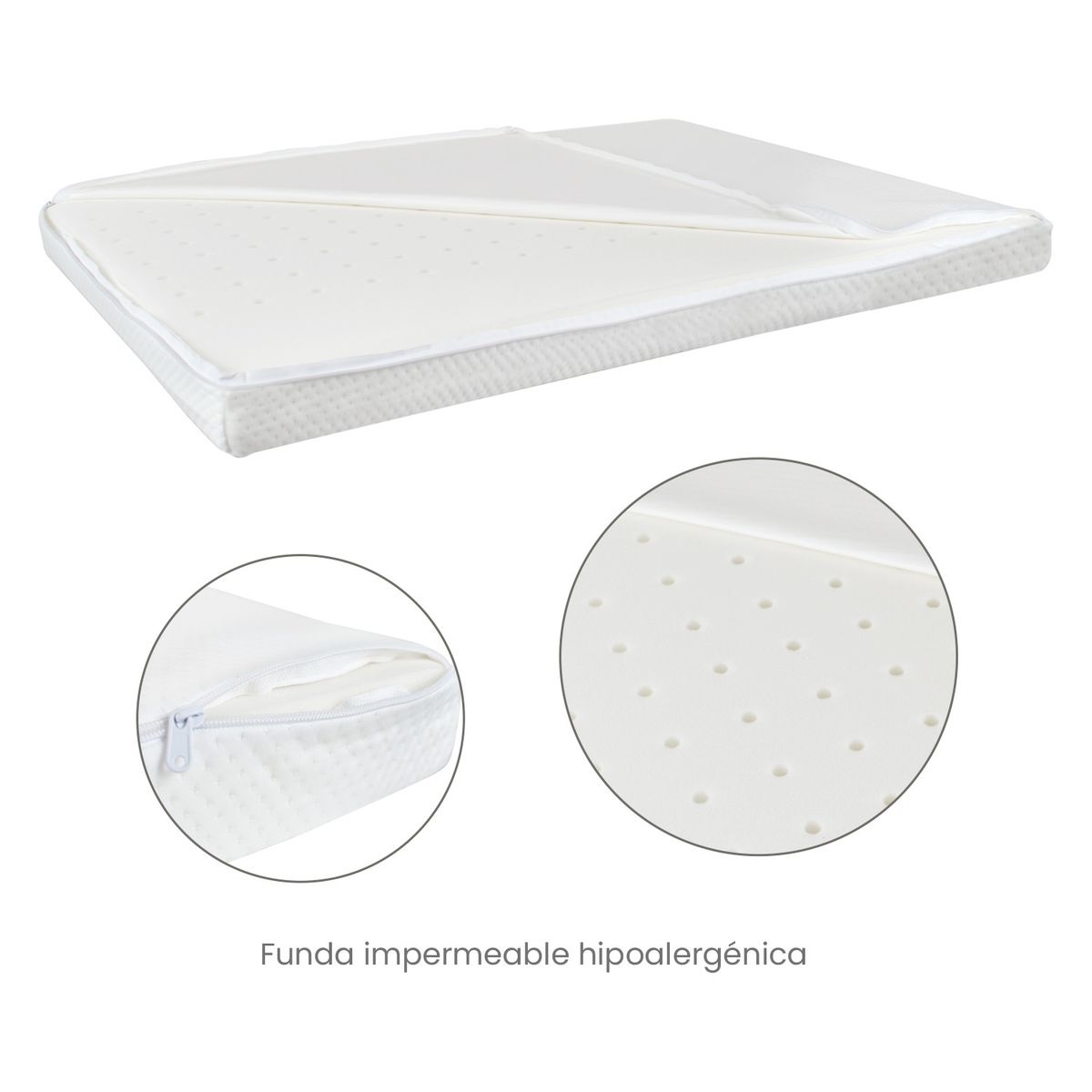 PRIORI - Combo Cuna Colecho Ariel Verde+Colchón Ortopédico PB2384