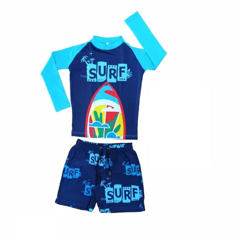 GENERICO - Traje de baño Infantil Buzo y Pantaloneta - Surf