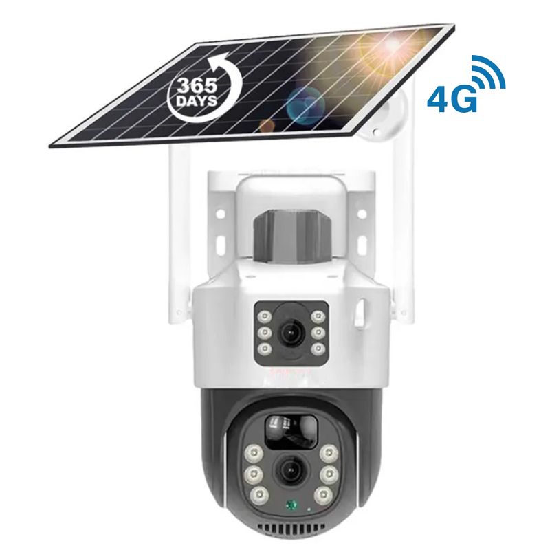 GENERICO - Cámara De Seguridad Ptz Solar 4g Doble Lente 6mpx Tp15
