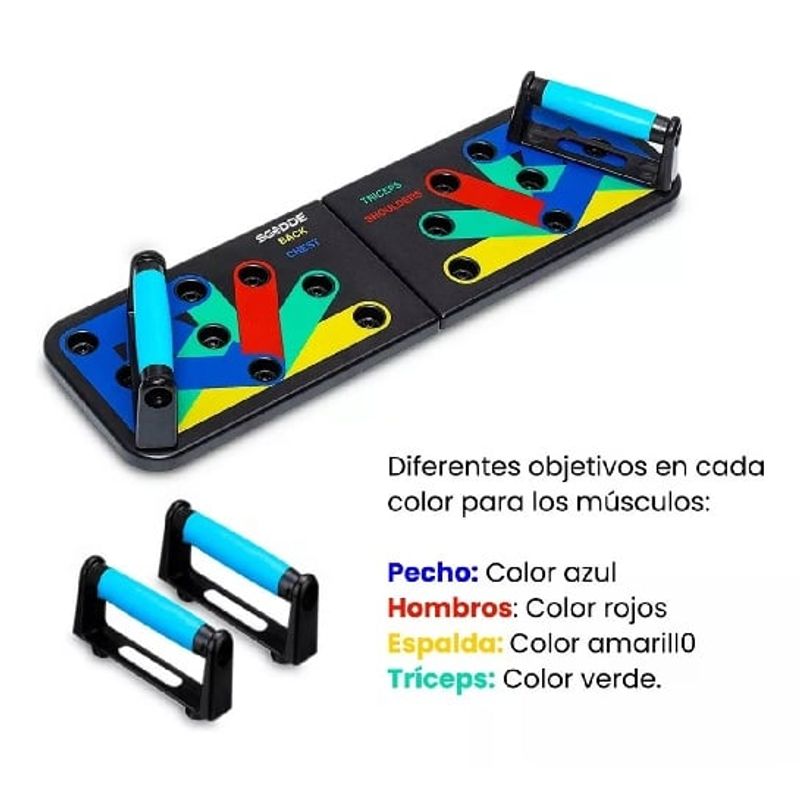 GENERICO - Tabla Push UP Para Flexiones Multifuncional