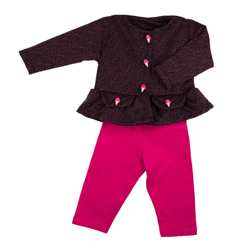 WOONKIE - CONJUNTO BB BUSO Y LEGGIN VINOTINTO