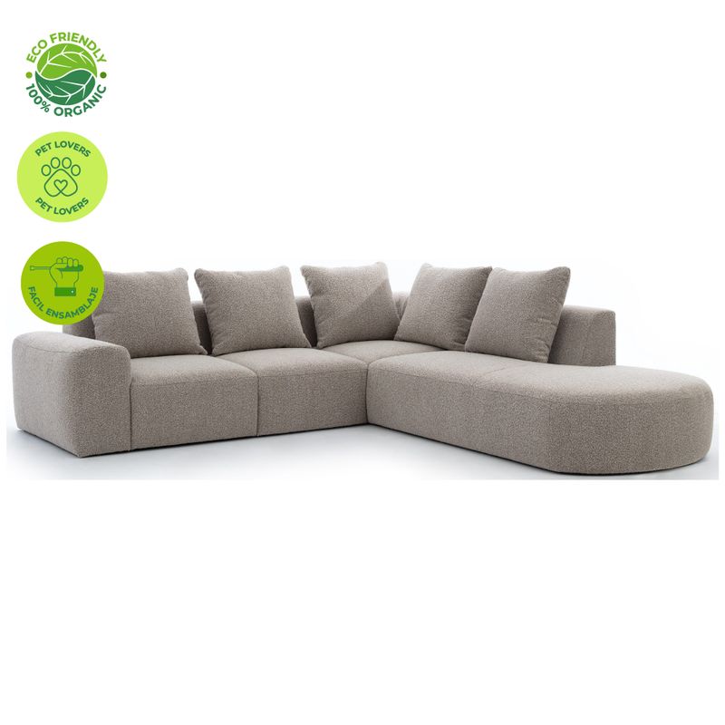 GENERICO - Sofa en l gris civil