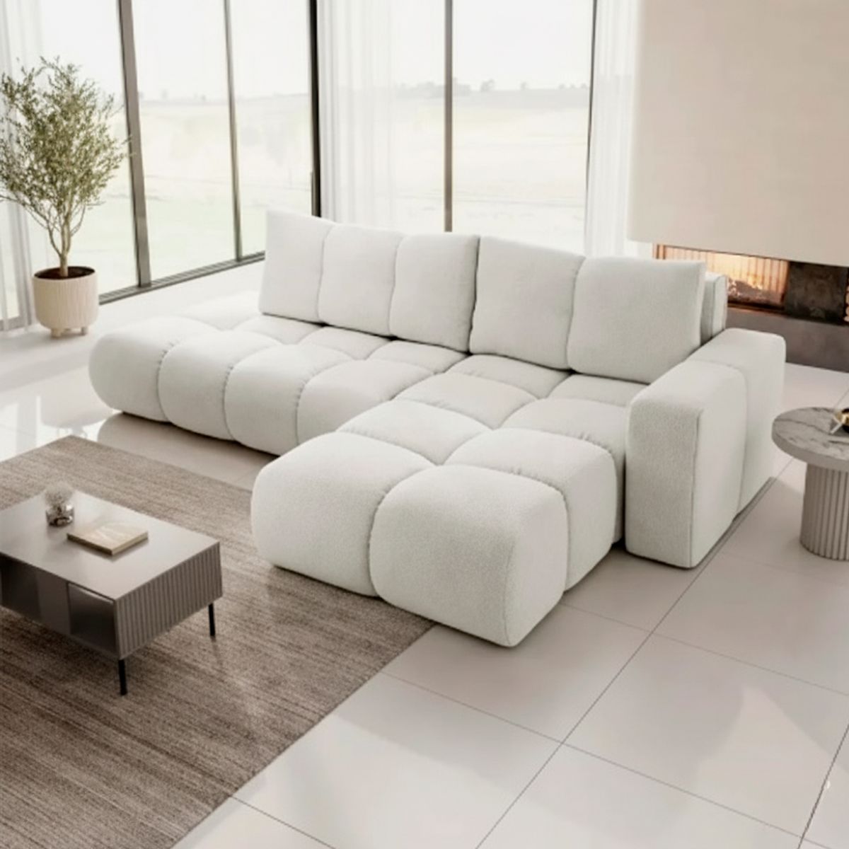 GENERICO - sofa en l moderno dulce sofia