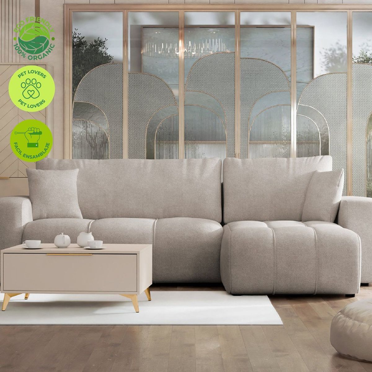 GENERICO - Sofa esquinero moderno furyn