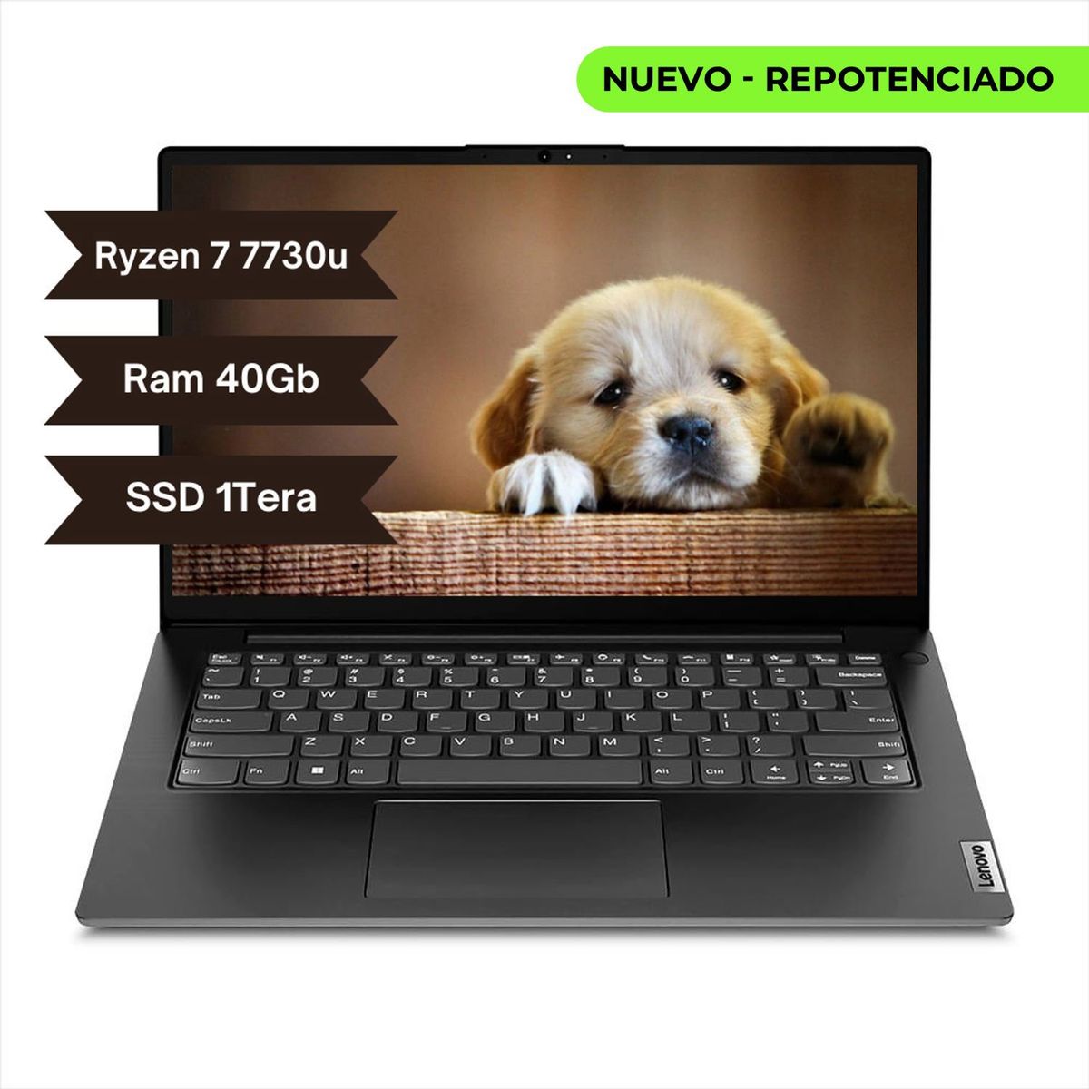 LENOVO - LENOVO RYZEN 7 7730U - Ram 40GB DDR4 - 1Tera SSD - WIN 11 Home 14" - RJ45