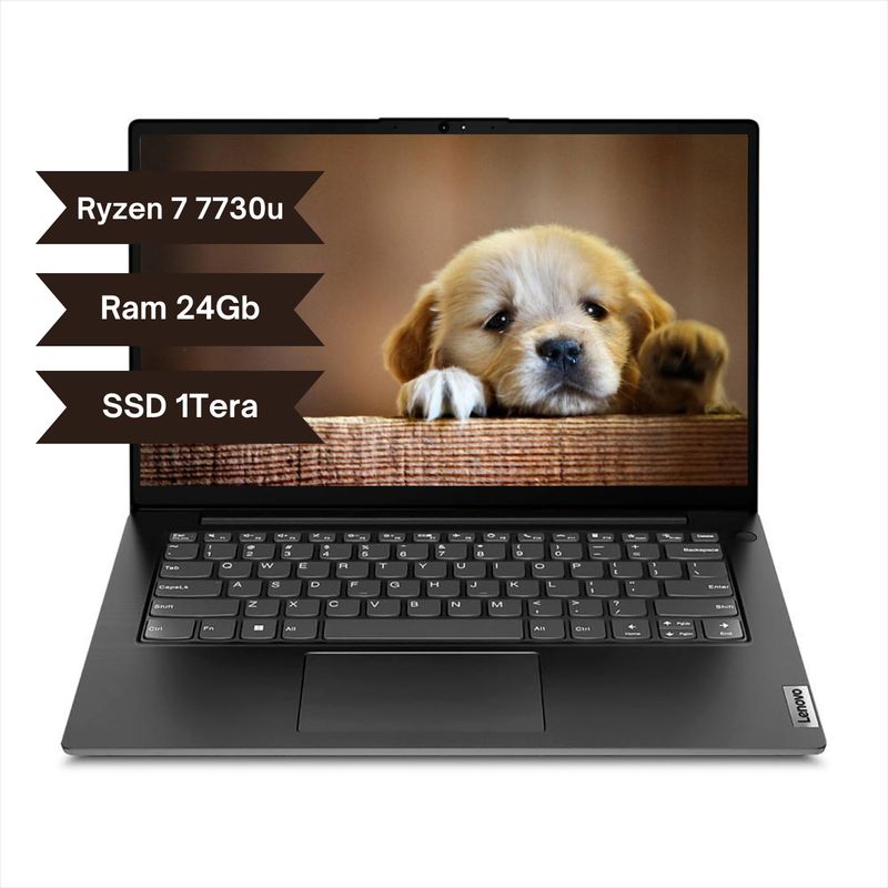 LENOVO - LENOVO RYZEN 7 7730U - Ram 24GB DDR5 - 1Tera SSD - WIN 11 Home 14" - RJ45