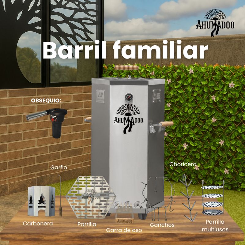 GENERICO - BARRIL AHUMADOR FAMILIAR 3040LBS