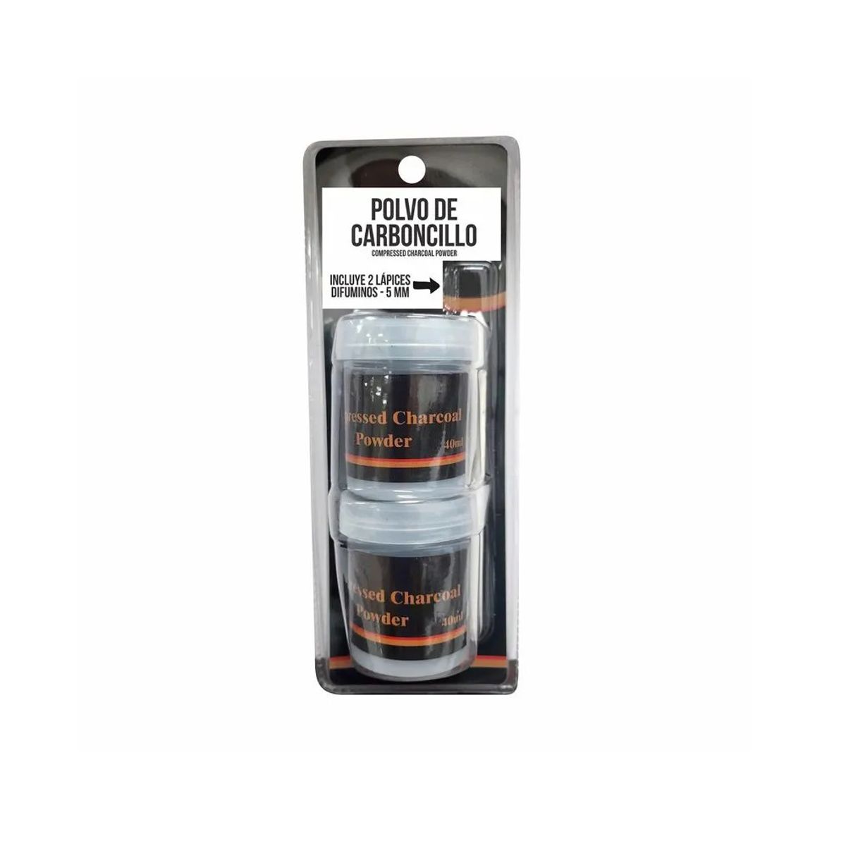 NORMA - Polvo De Carboncillo Para Dibujo X80 Ml + Difuminos De 5 Mm