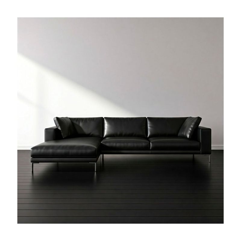 22 GRADOS DECORACION - Sofá Blackend gran formato en Cuero 300x180cm