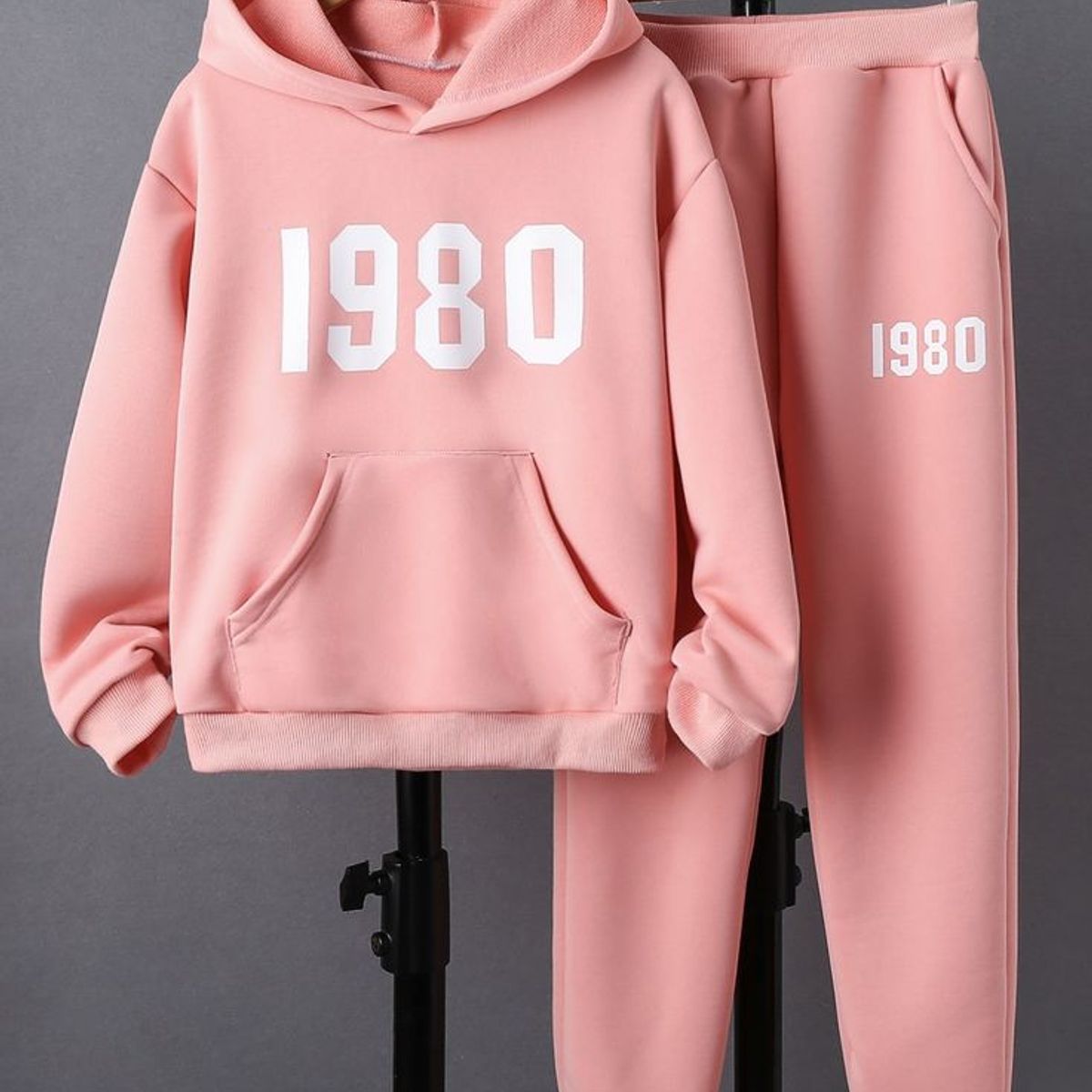 URBAN PLUS - conjunto mujer y niña sudadera rosada