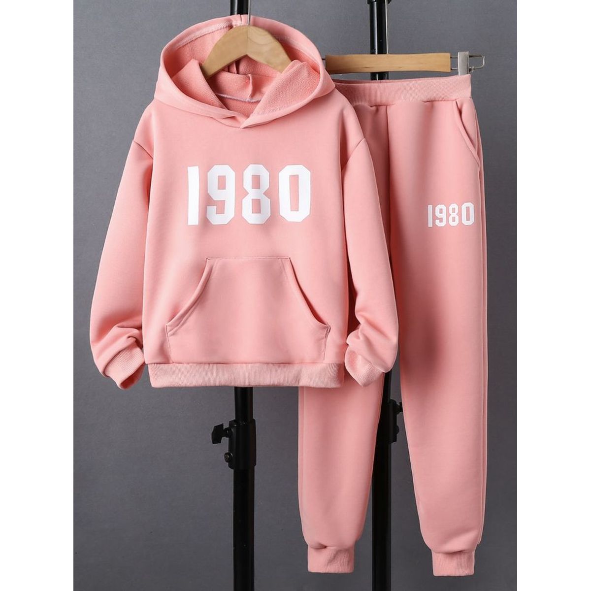 URBAN PLUS - conjunto mujer y niña sudadera rosada