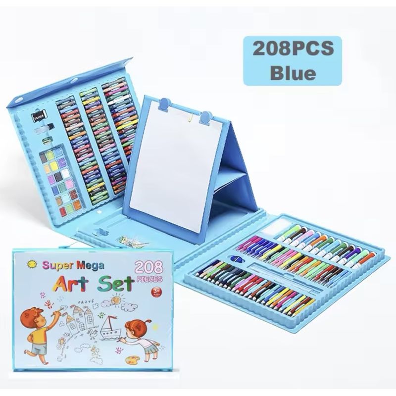 GENERICO - Kit de Arte 208 piezas para niños colores crayolas y mas