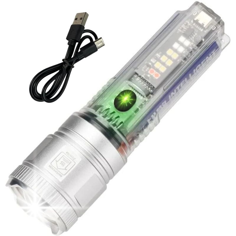 GENERICO - Linterna Led Recargable Multifuncional