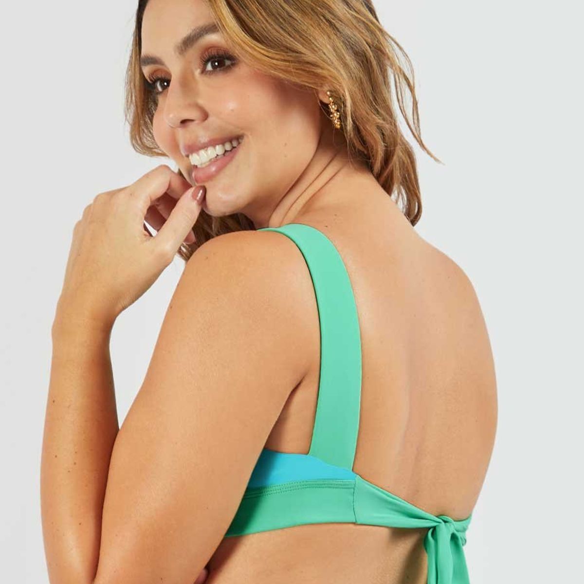 HABY - Top de Baño Triangular Haby para Mujer Aguamarina
