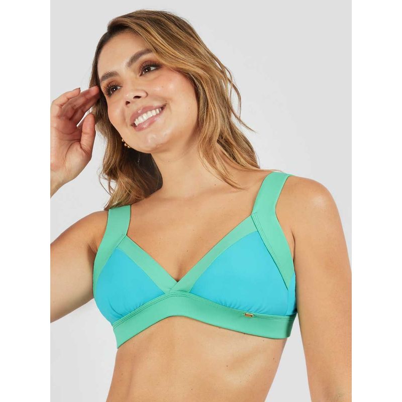HABY - Top de Baño Triangular Haby para Mujer Aguamarina