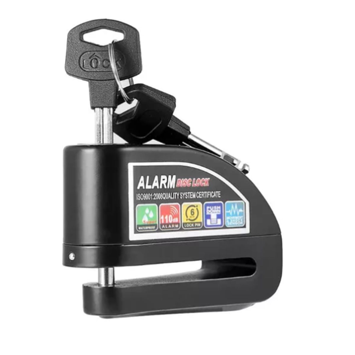 INNOVA - Candado De Seguridad Con Alarma Para Motocicletas 2 Llaves