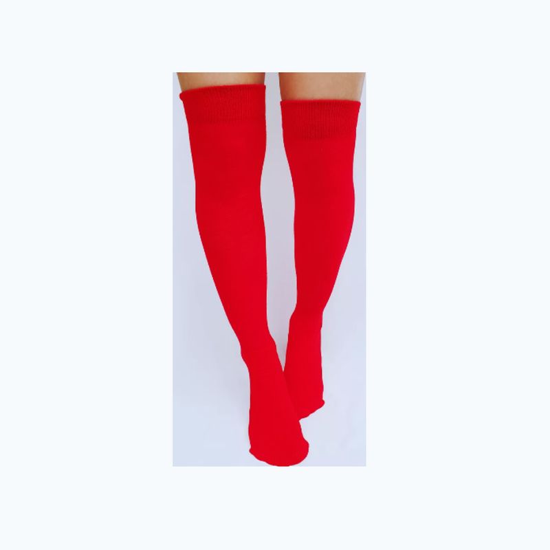 GENERICO - Medias largas bucaneras tejidas hasta la rodilla Rojo