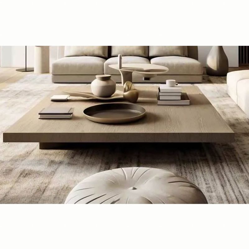 22 GRADOS DECORACION - Mesa de Centro Tisu en Roble natural Macizo 120x120cm